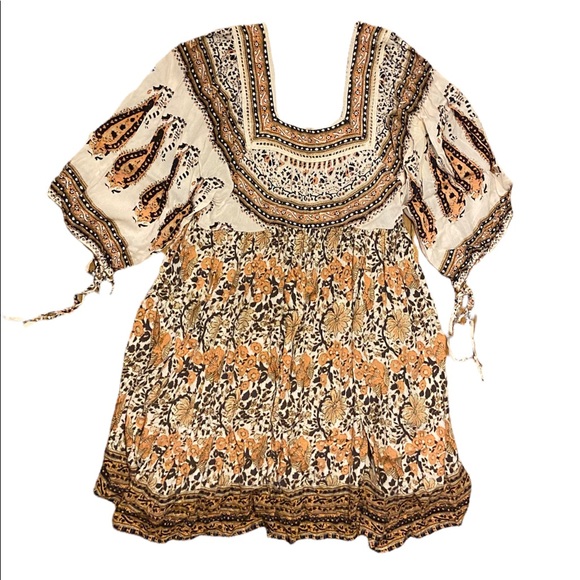 Free People Floral Mini Shift Dress